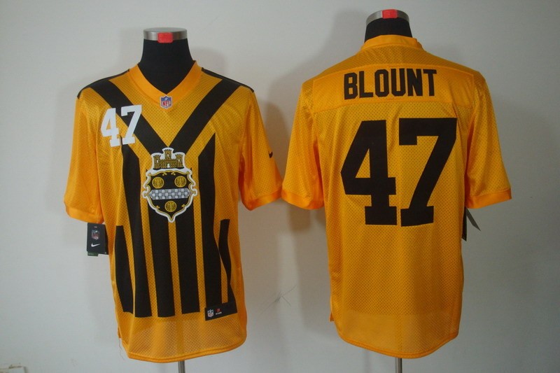 Men 2025 Pittsburgh Steelers 47 Blount yellow Nike Limited NFL Jersey